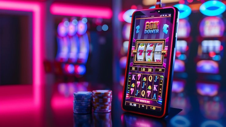 Pengguna ponsel menelusuri slot bandito