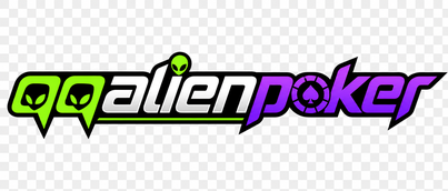 Logo qqalienpoker neon ungu